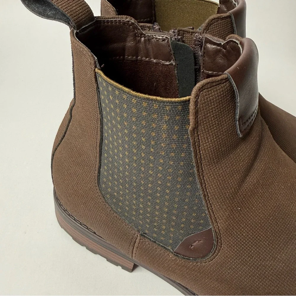 Stacy Adam’s Oakhurst Textured Fabric Brown Chelsea Men's Brown‎ Boots